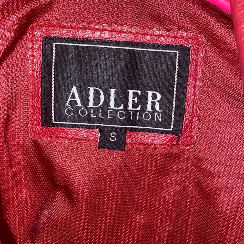 Beautiful deep cherry red leather jacket size S but could even fit as a medium